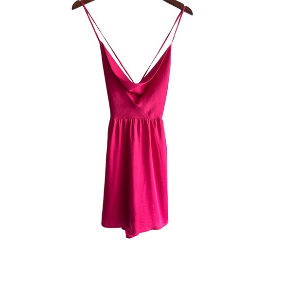 free people intimately sleeveless slip dress fuschia pink sz M
